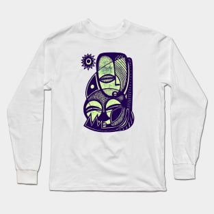 "Nobeel" - Love -  Mother and Child African Symbolic Art Long Sleeve T-Shirt